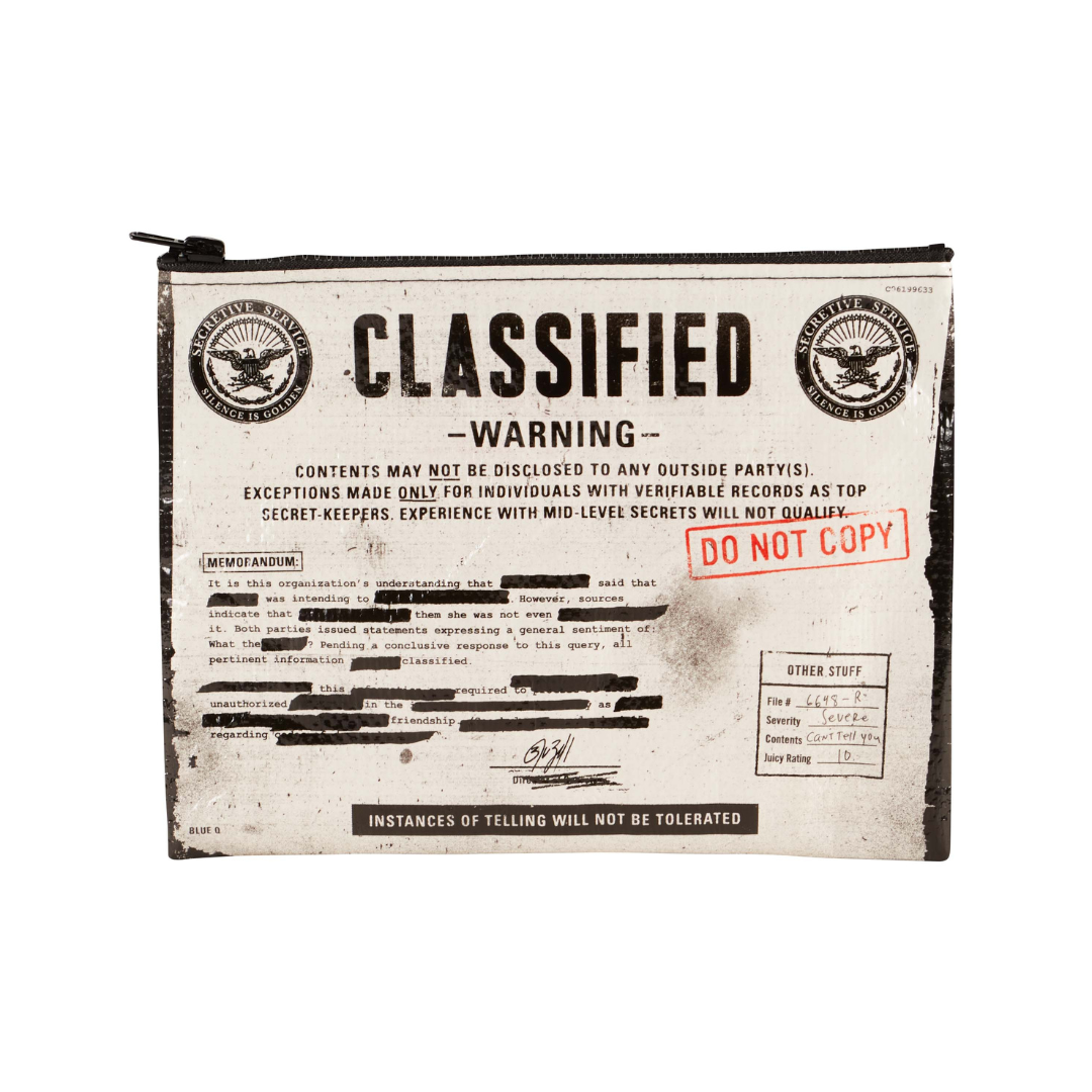 Classified Zipper Pouch