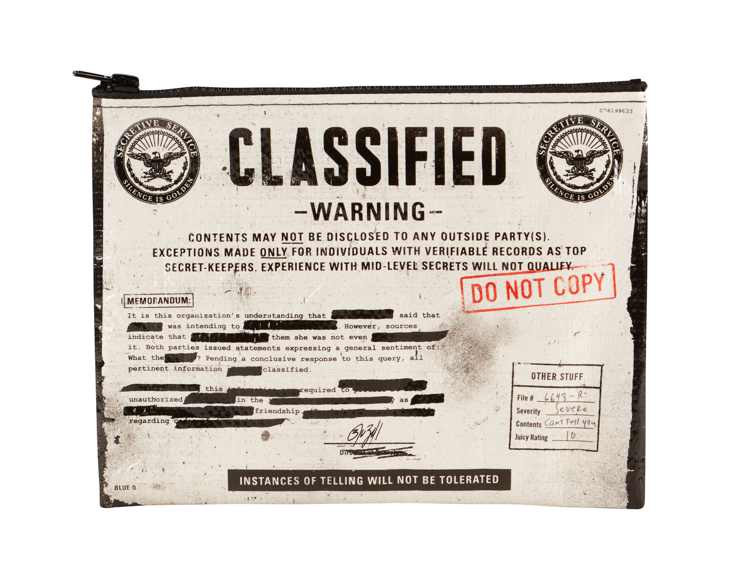 Classified Zipper Pouch
