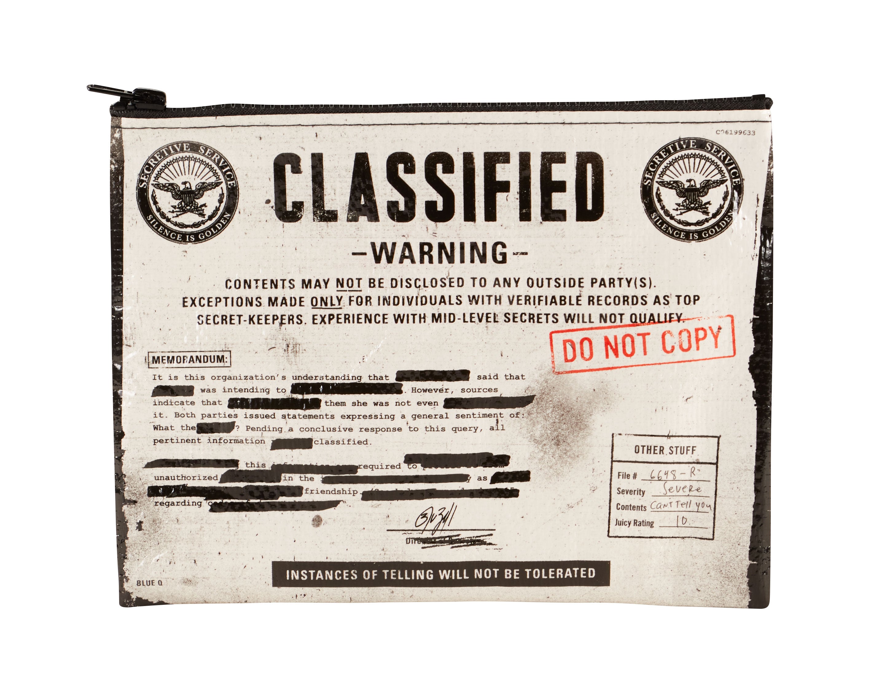 Classified Zipper Pouch
